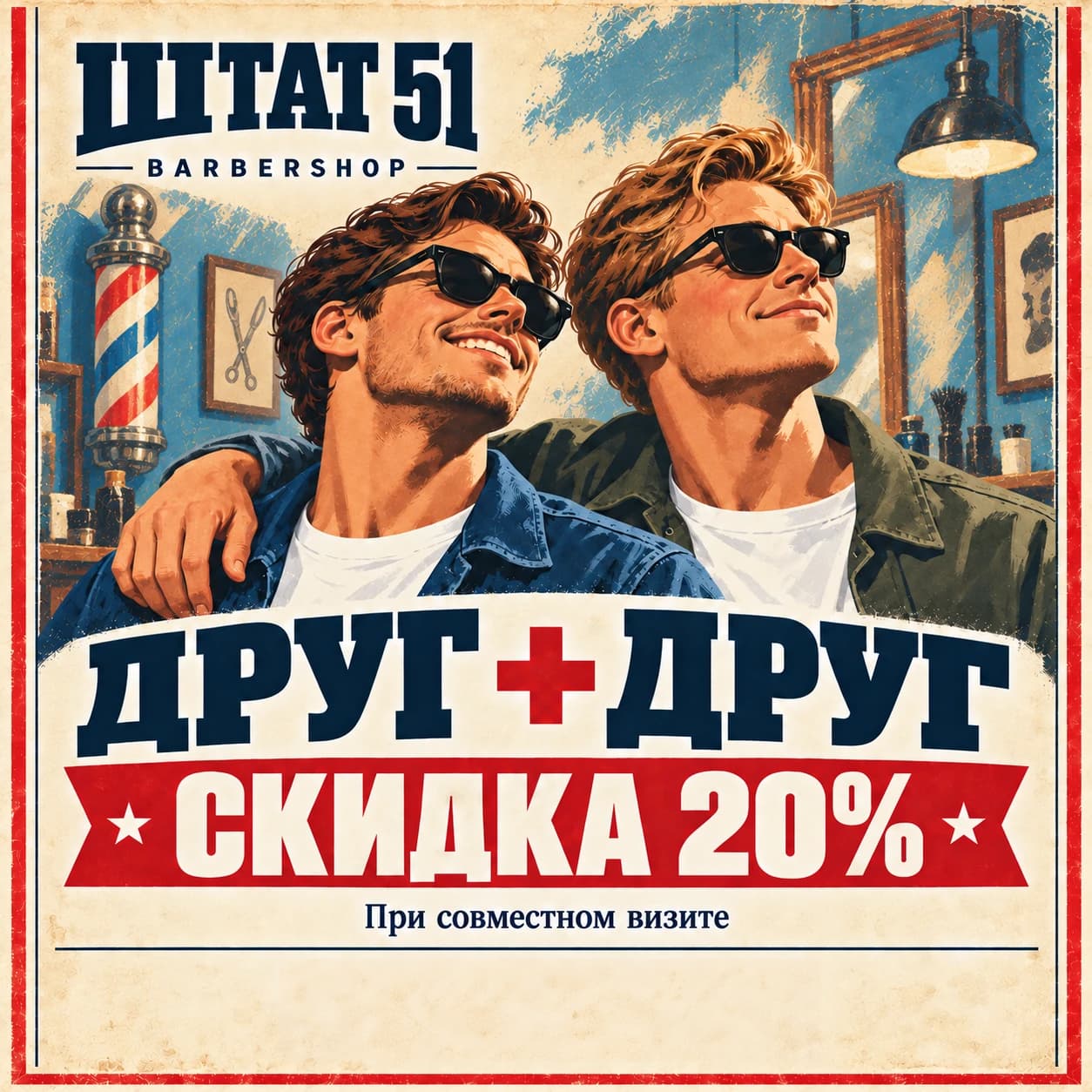 Друг плюс друг: скидка 20 процентов при совместном визите
